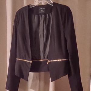 Endless Love Women's Black Front Open Blazer Sz:M